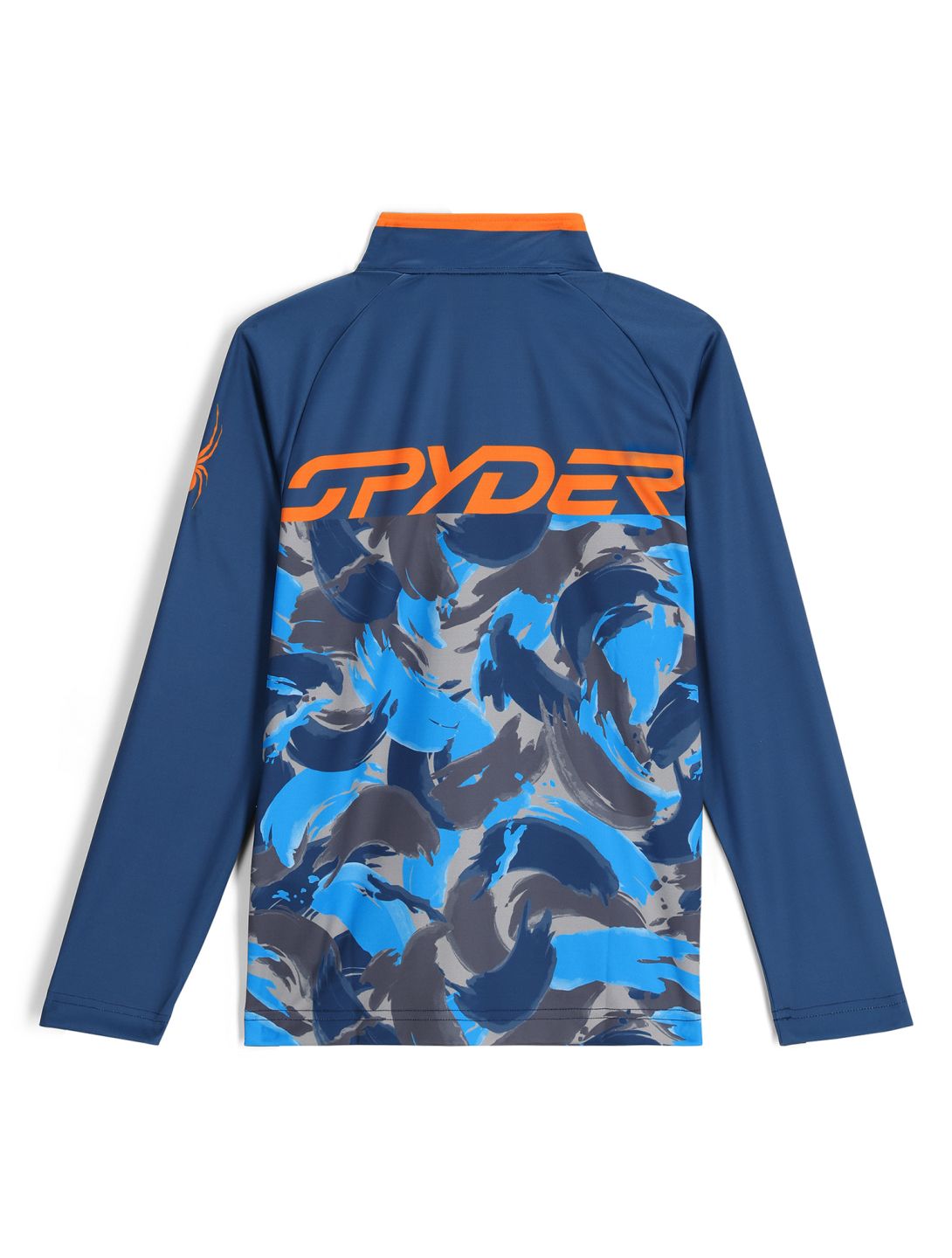 Spyder, Camo 1/2 Zip pull de ski enfants True Navy bleu 