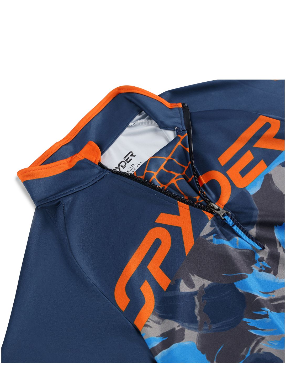 Spyder, Camo 1/2 Zip pull de ski enfants True Navy bleu 