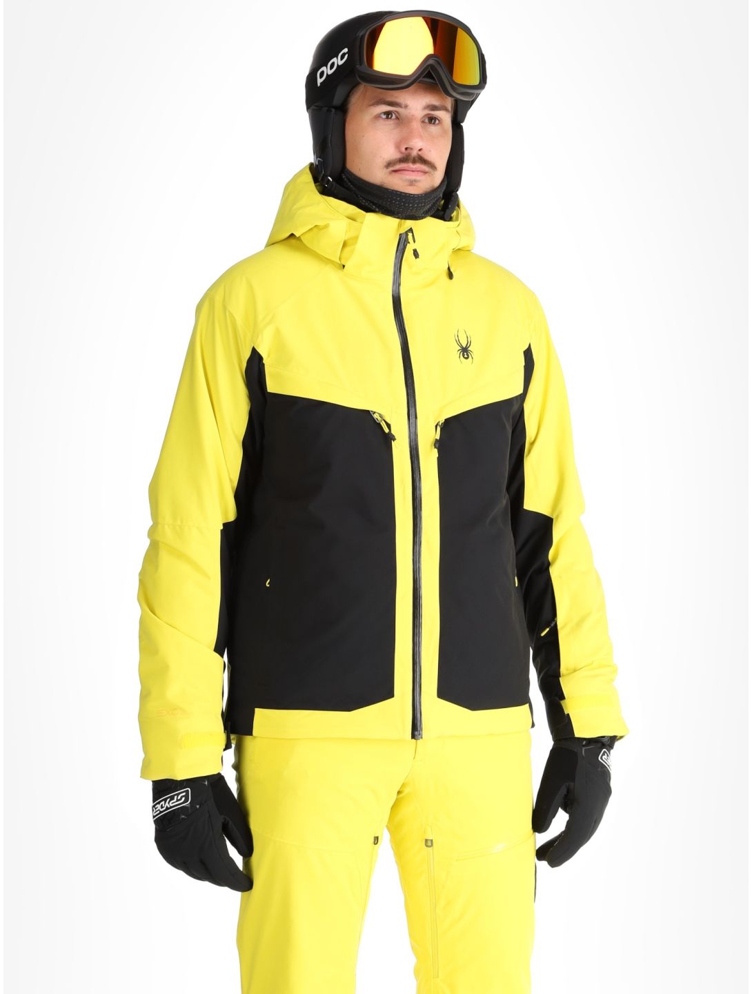 Spyder, Copper veste de ski hommes Acid Yellow jaune, noir 