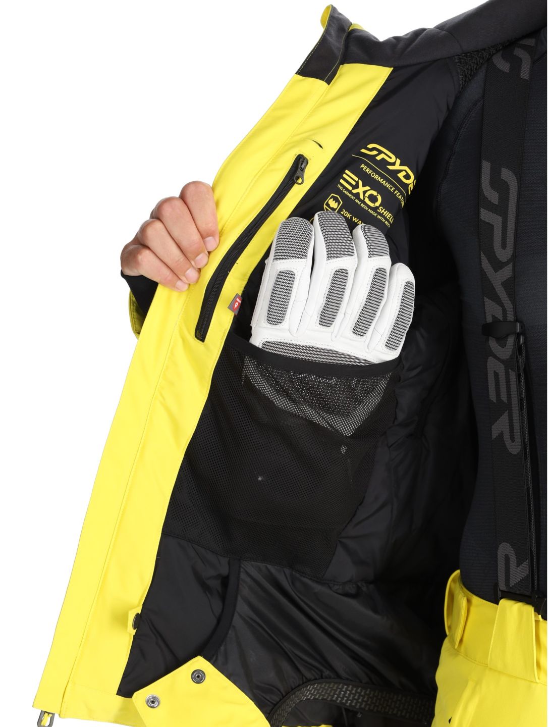 Spyder, Copper veste de ski hommes Acid Yellow jaune, noir 