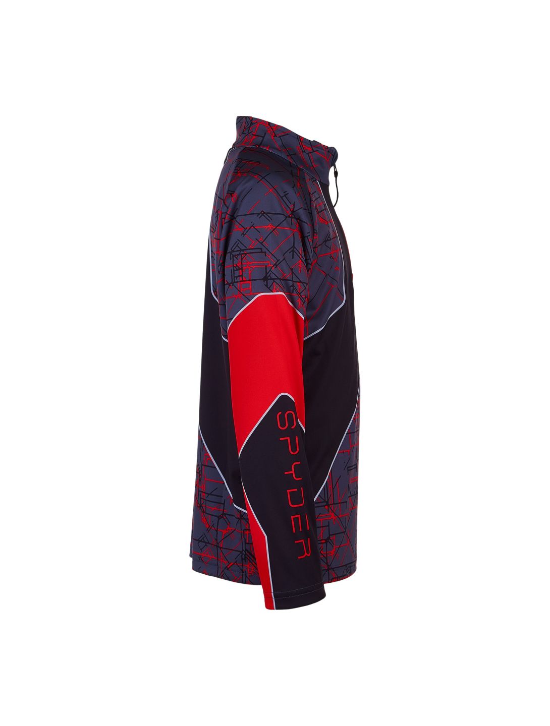 Spyder, Divide pull de ski enfants network print gris, rouge 