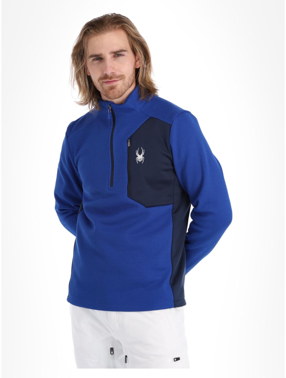 Spyder, Bandit 1/2 Zip pull de ski hommes Electric Blue bleu 