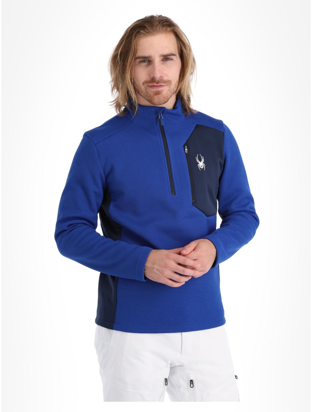 Spyder, Bandit 1/2 Zip pull de ski hommes Electric Blue bleu 