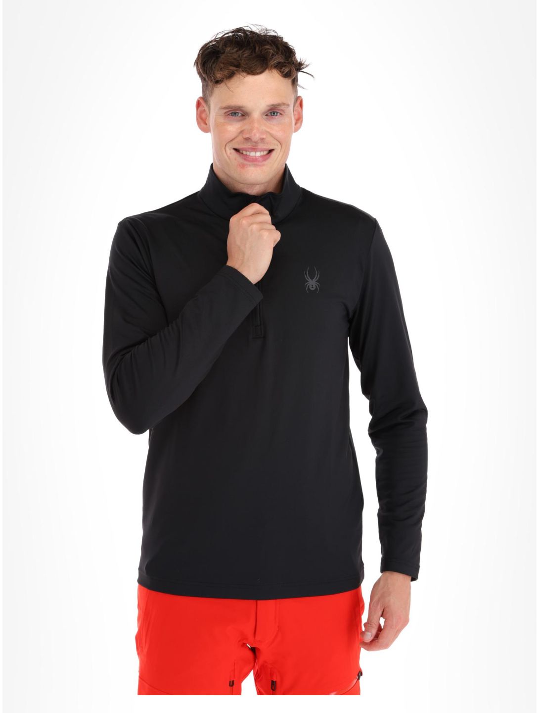 Spyder, Prospect 1/2 Zip pull de ski hommes Black noir 