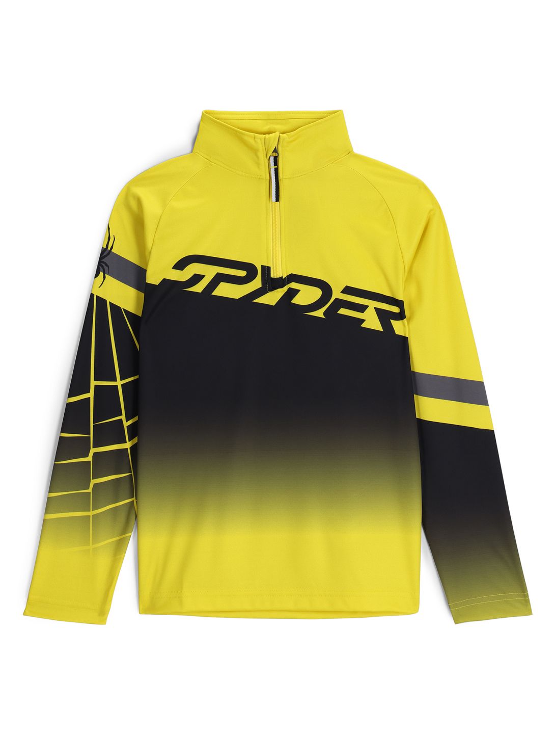 Spyder, Incline 1/2 Zip pull de ski enfants Acid Yellow jaune 