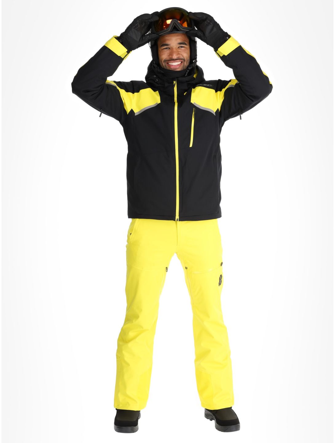 Spyder, Leader veste de ski hommes Acid Yellow jaune, noir 