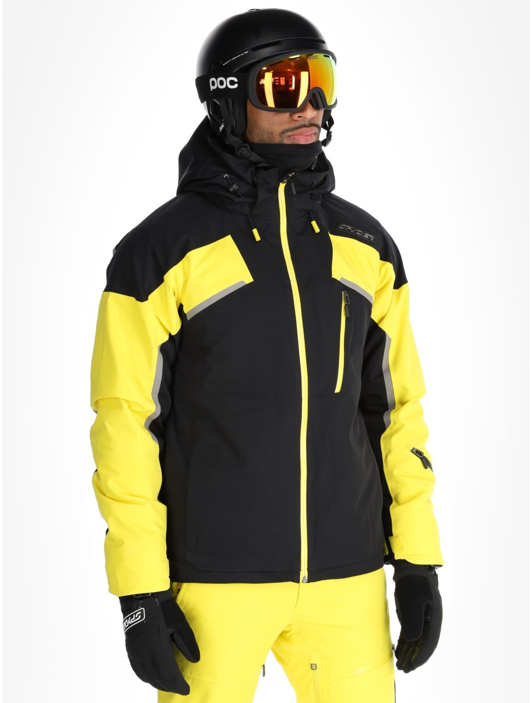 Spyder, Leader veste de ski hommes Acid Yellow jaune, noir 