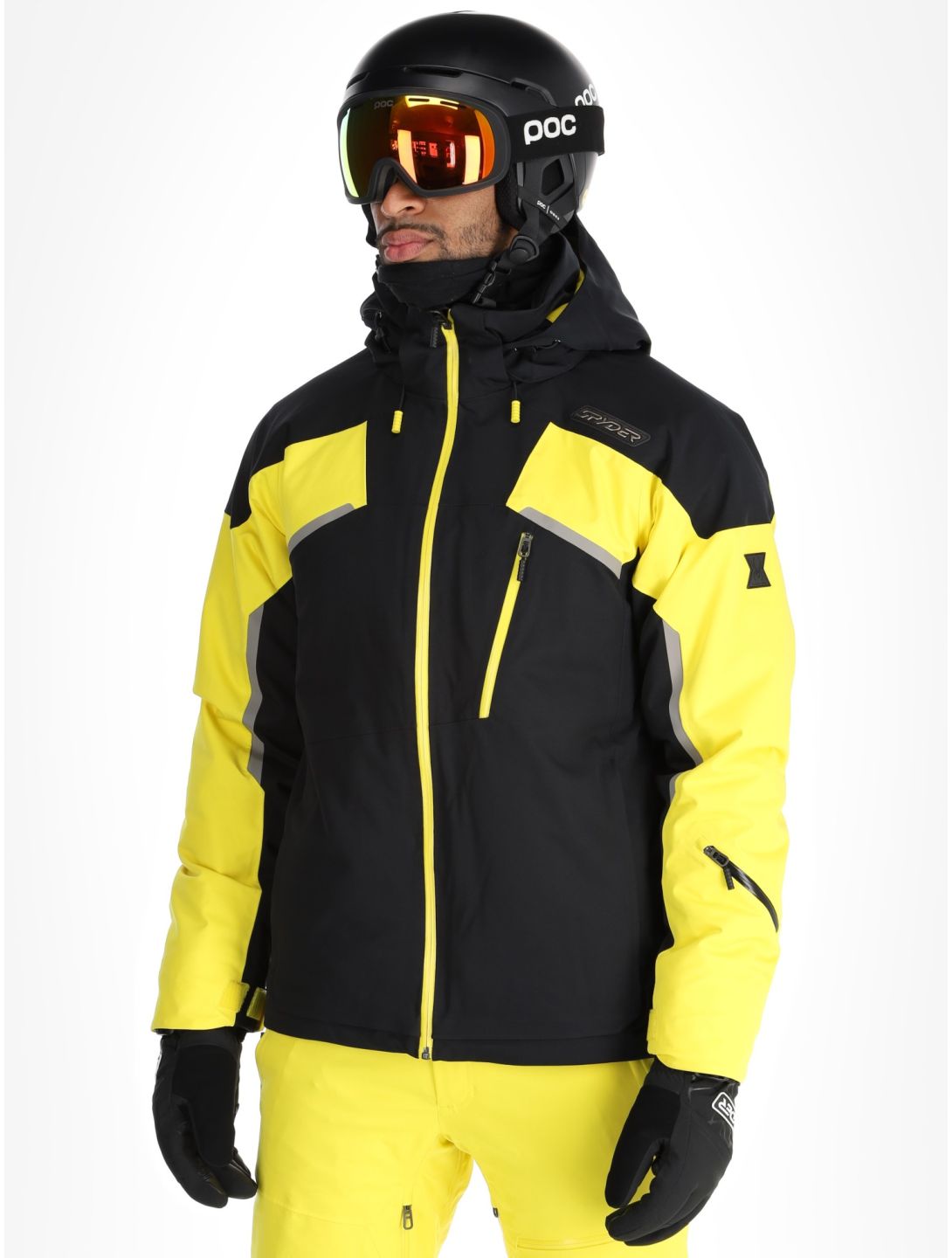 Spyder, Leader veste de ski hommes Acid Yellow jaune, noir 