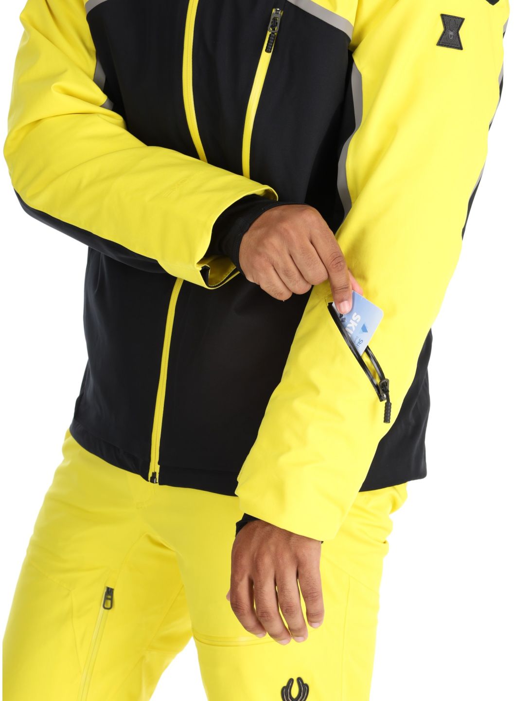 Spyder, Leader veste de ski hommes Acid Yellow jaune, noir 