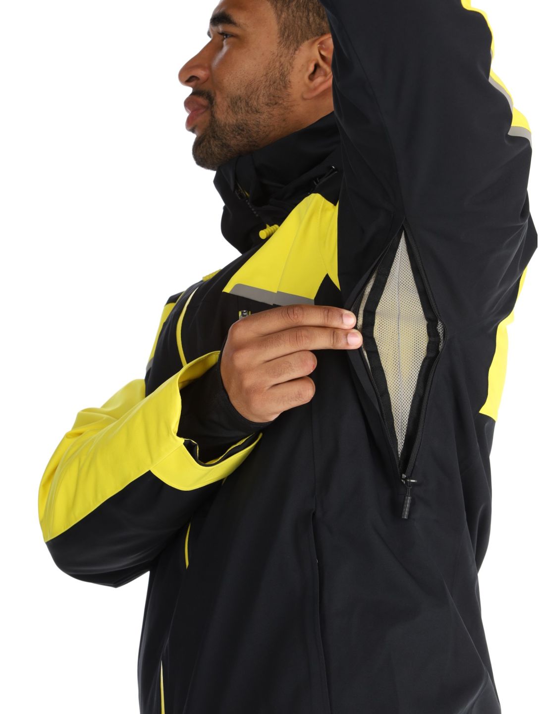 Spyder, Leader veste de ski hommes Acid Yellow jaune, noir 