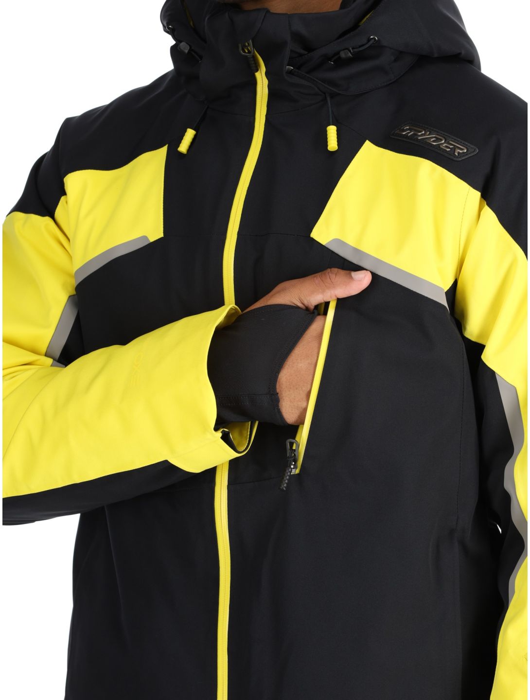 Spyder, Leader veste de ski hommes Acid Yellow jaune, noir 