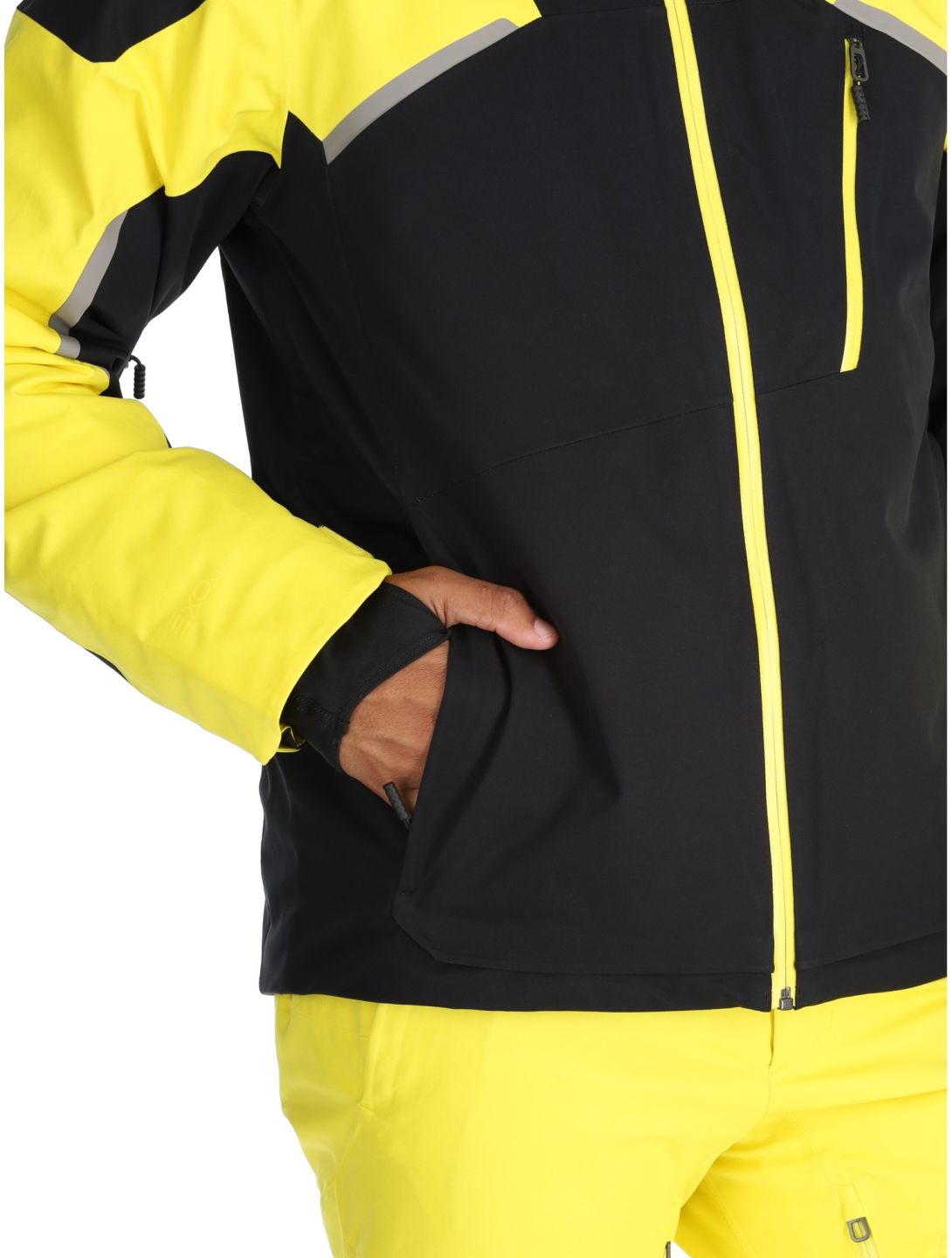 Spyder, Leader veste de ski hommes Acid Yellow jaune, noir 