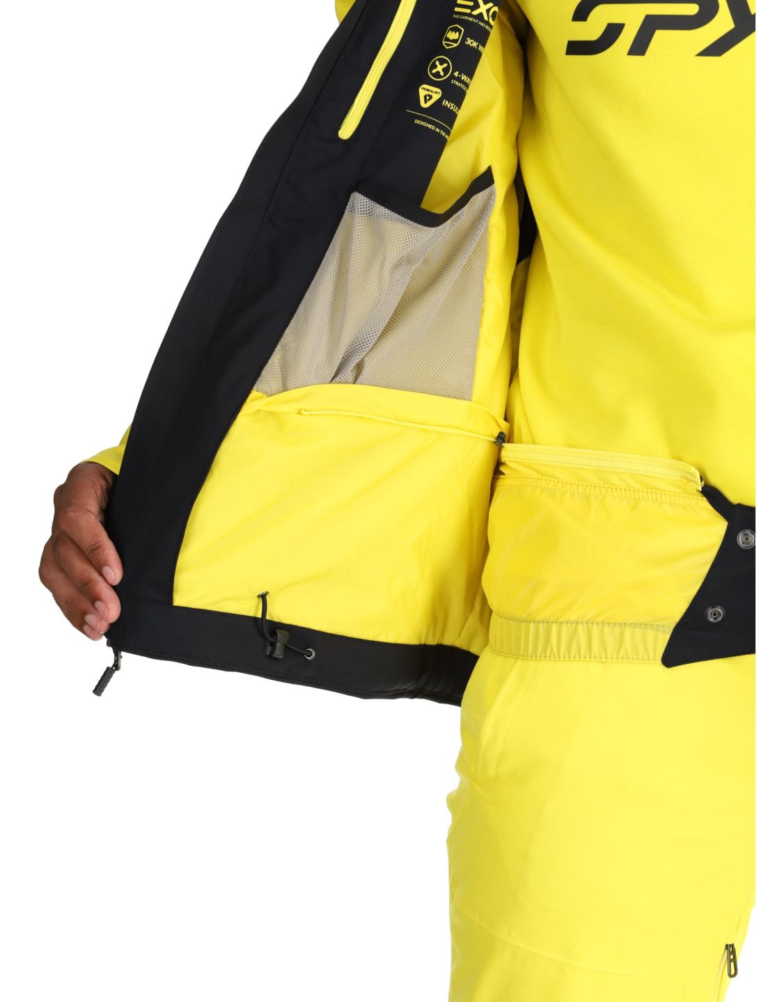 Spyder, Leader veste de ski hommes Acid Yellow jaune, noir 