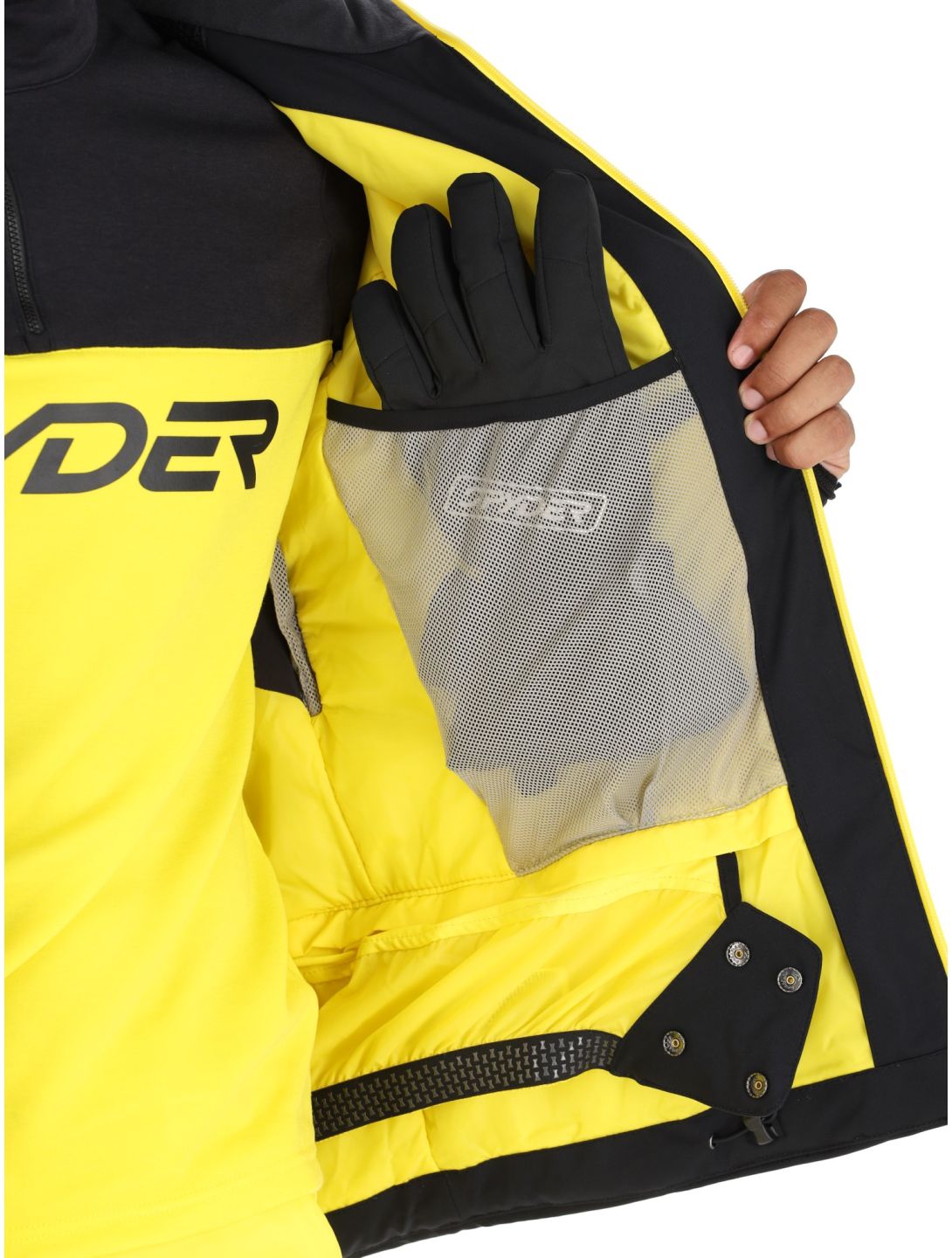 Spyder, Leader veste de ski hommes Acid Yellow jaune, noir 