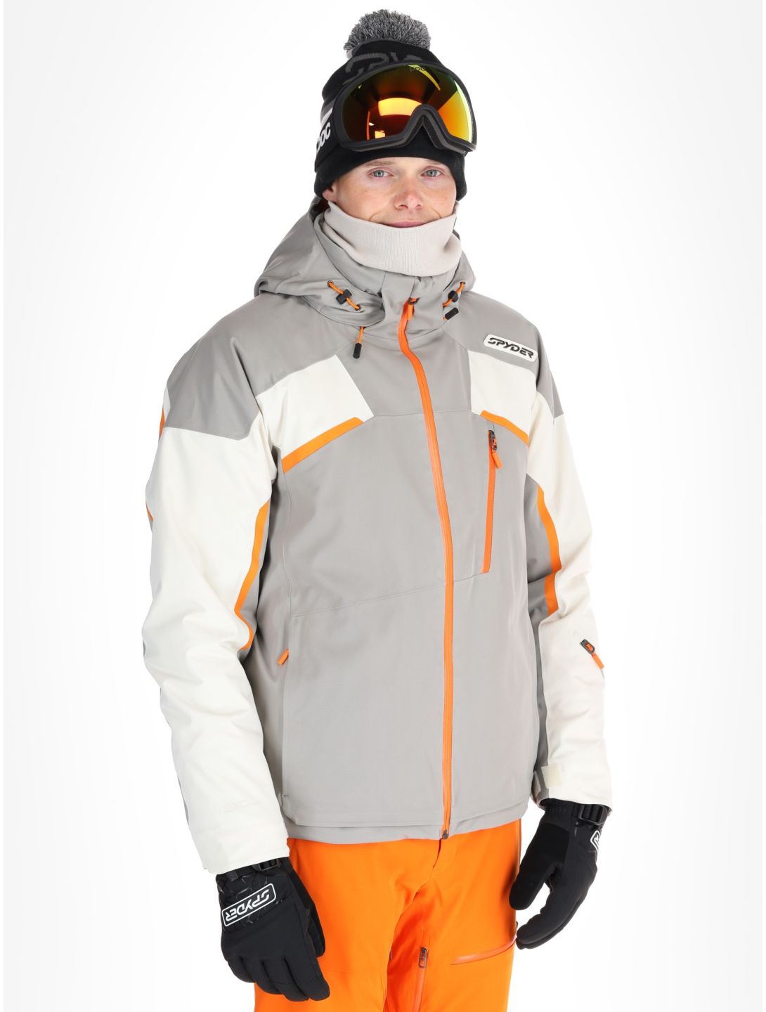 Spyder, Leader veste de ski hommes Concrete blanc, gris 