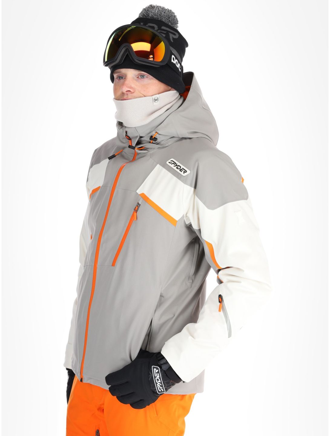 Spyder, Leader veste de ski hommes Concrete blanc, gris 