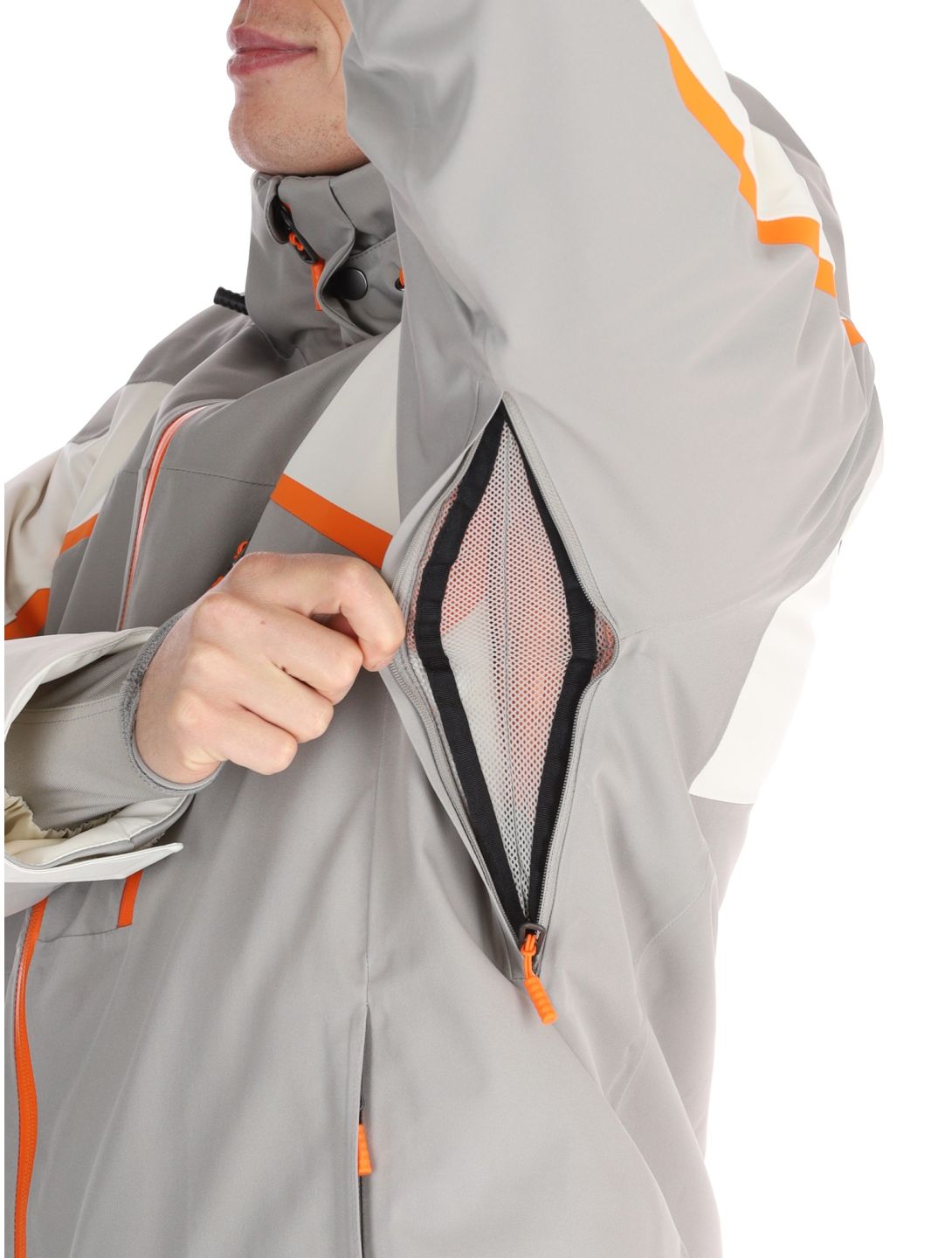 Spyder, Leader veste de ski hommes Concrete blanc, gris 