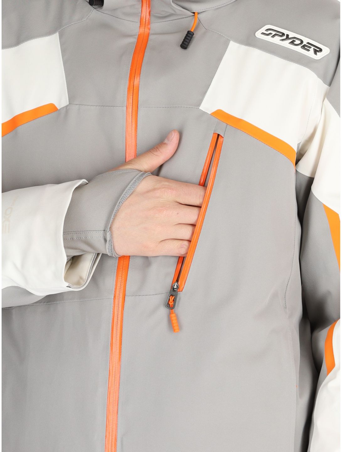 Spyder, Leader veste de ski hommes Concrete blanc, gris 