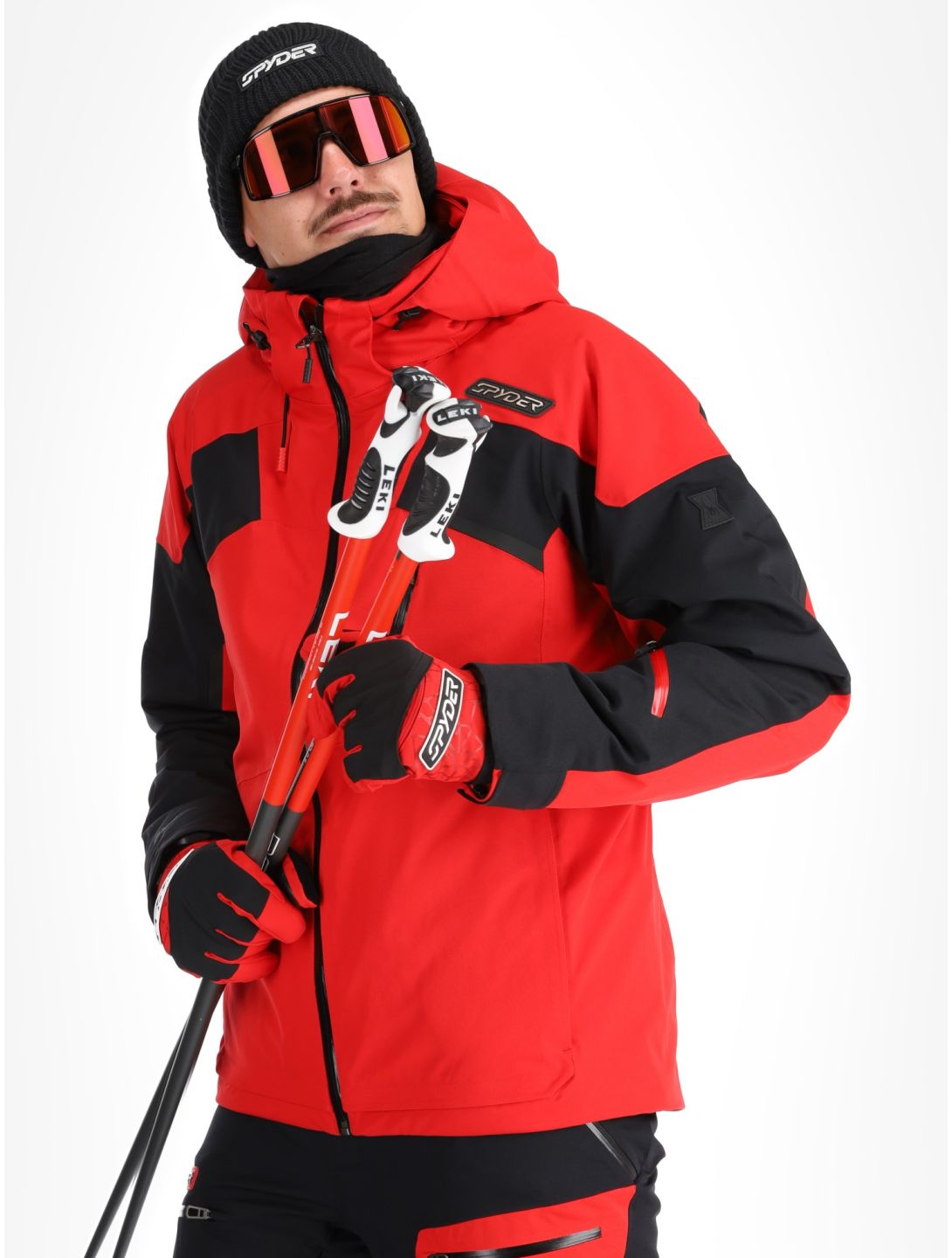 Spyder, Leader veste de ski hommes Spyder Red noir, rouge 