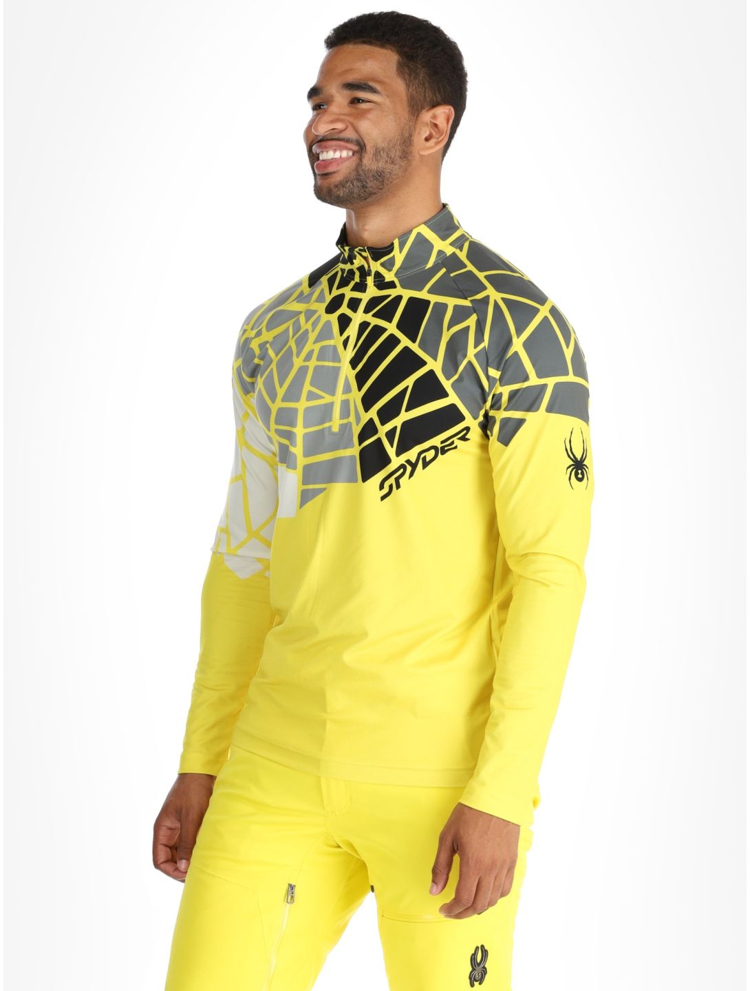 Spyder, Legacy 1/2 Zip pull de ski hommes Acid Yellow jaune 