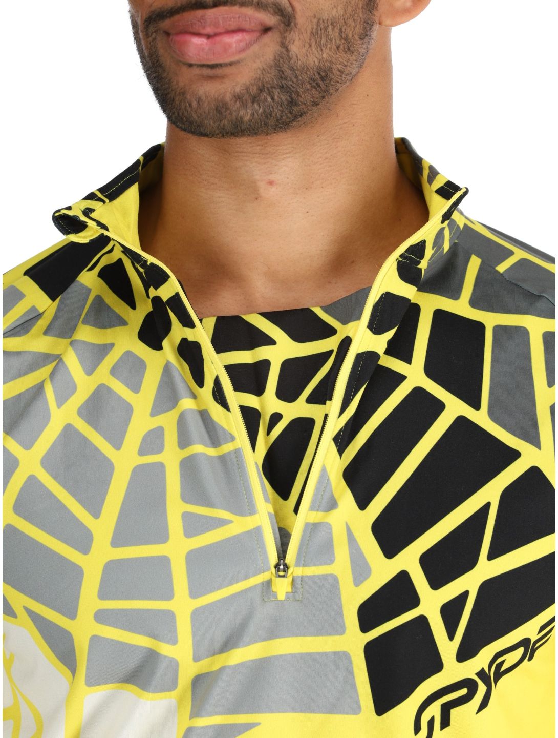 Spyder, Legacy 1/2 Zip pull de ski hommes Acid Yellow jaune 