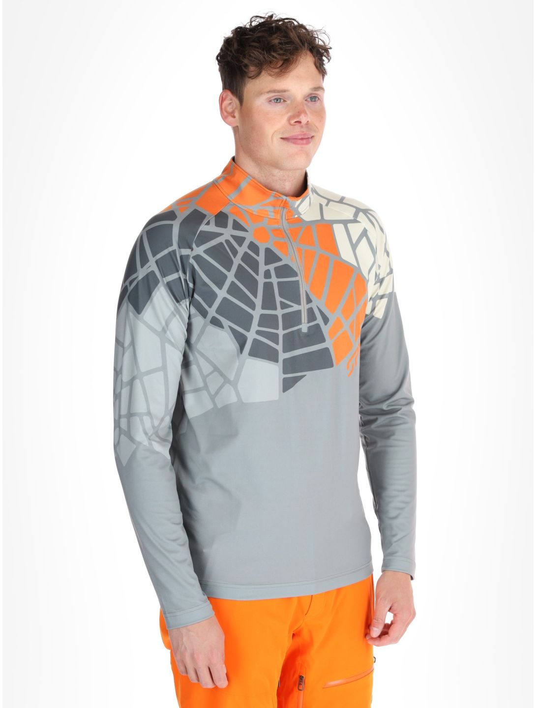 Spyder, Legacy 1/2 Zip pull de ski hommes Concrete gris 