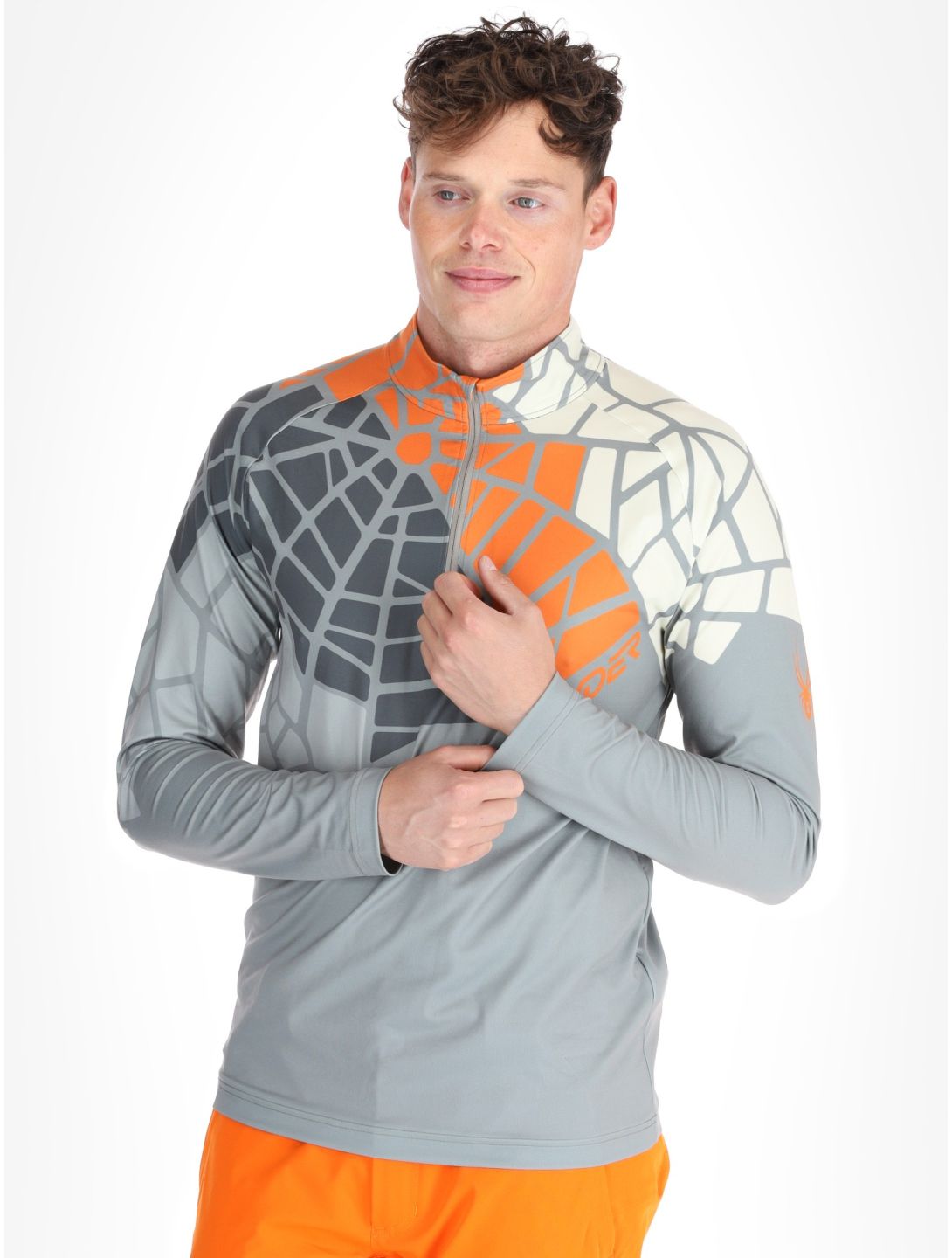 Spyder, Legacy 1/2 Zip pull de ski hommes Concrete gris 