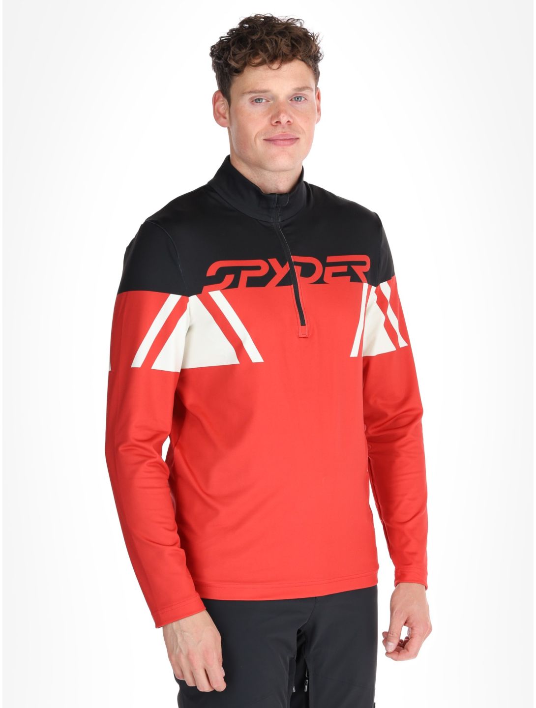 Spyder, Podium 1/2 Zip pull de ski hommes Spyder Red rouge 