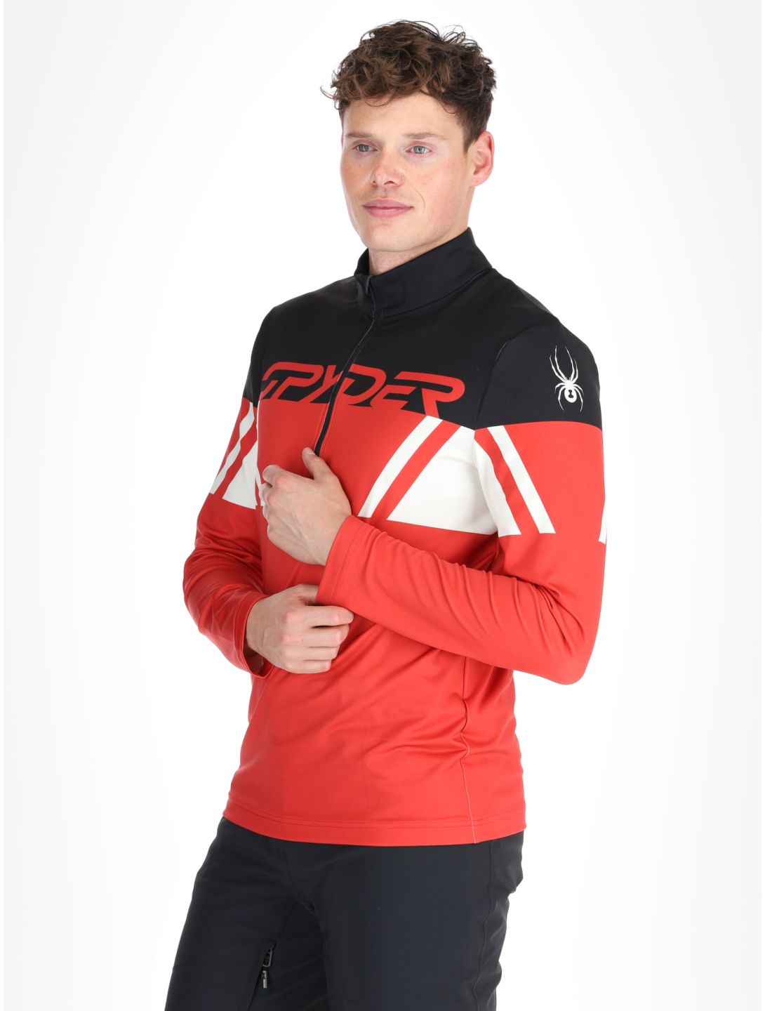 Spyder, Podium 1/2 Zip pull de ski hommes Spyder Red rouge 