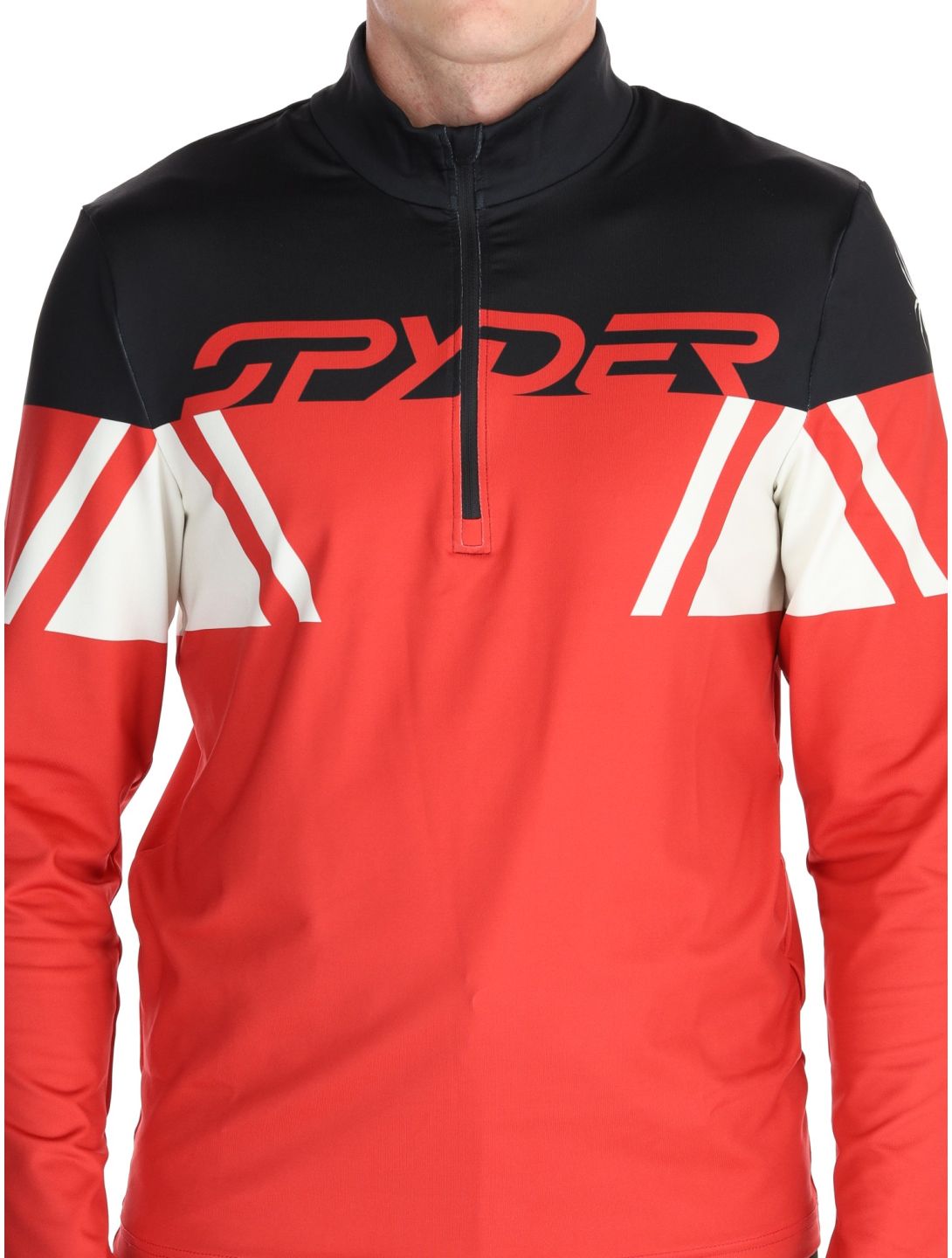 Spyder, Podium 1/2 Zip pull de ski hommes Spyder Red rouge 