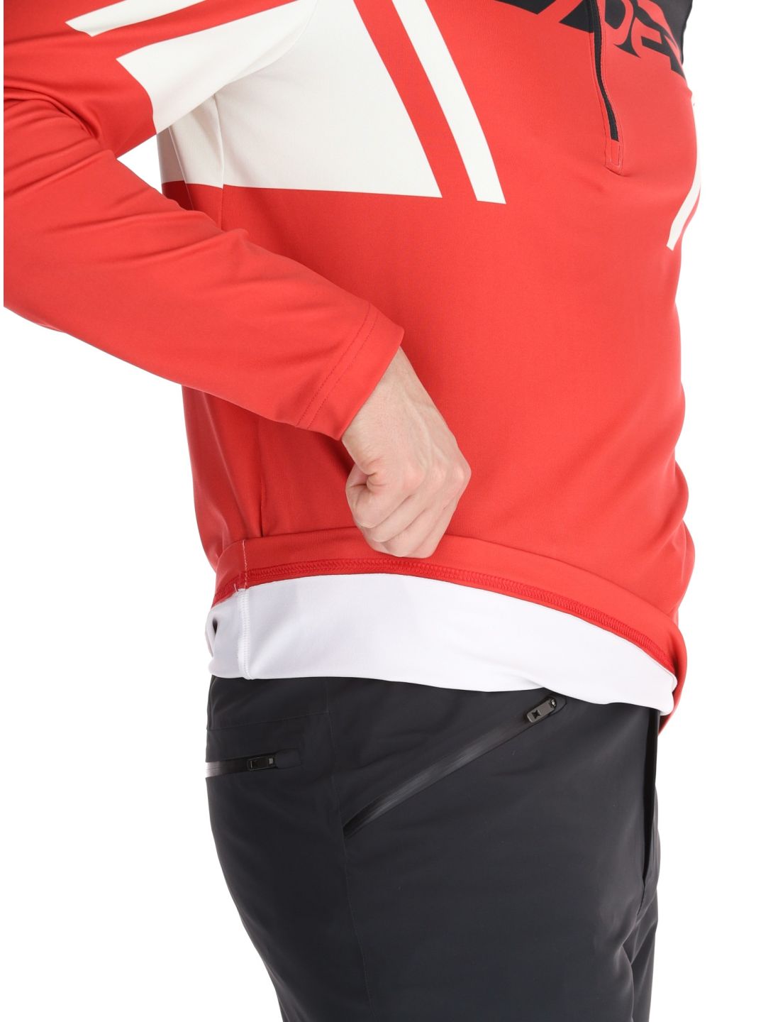 Spyder, Podium 1/2 Zip pull de ski hommes Spyder Red rouge 