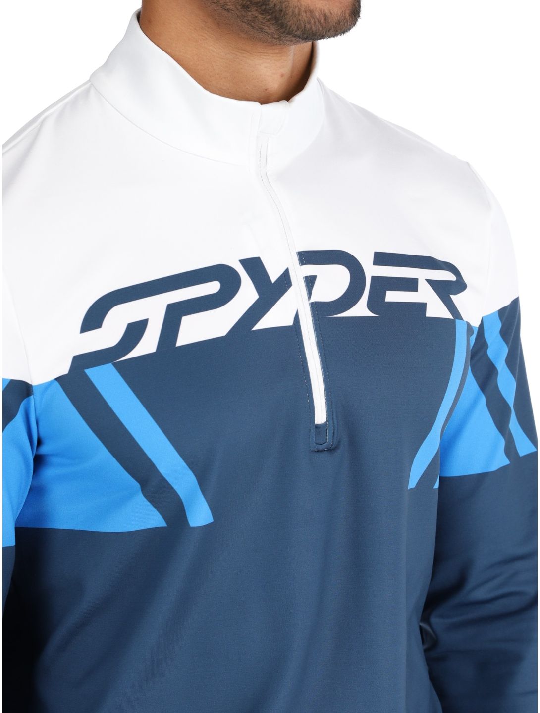 Spyder, Podium 1/2 Zip pull de ski hommes True Navy bleu 