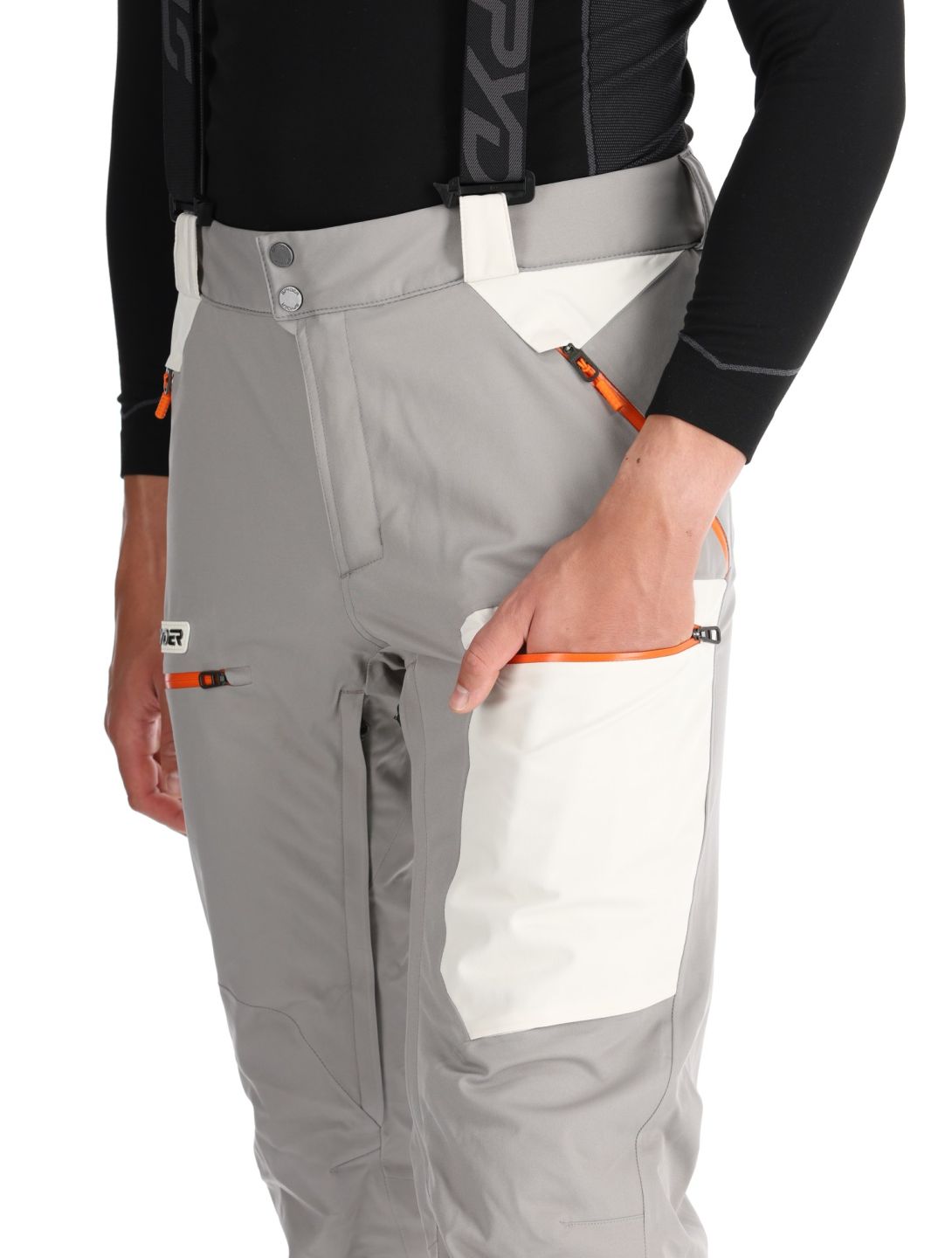 Spyder, Propulsion pantalon de ski hommes Concrete gris 