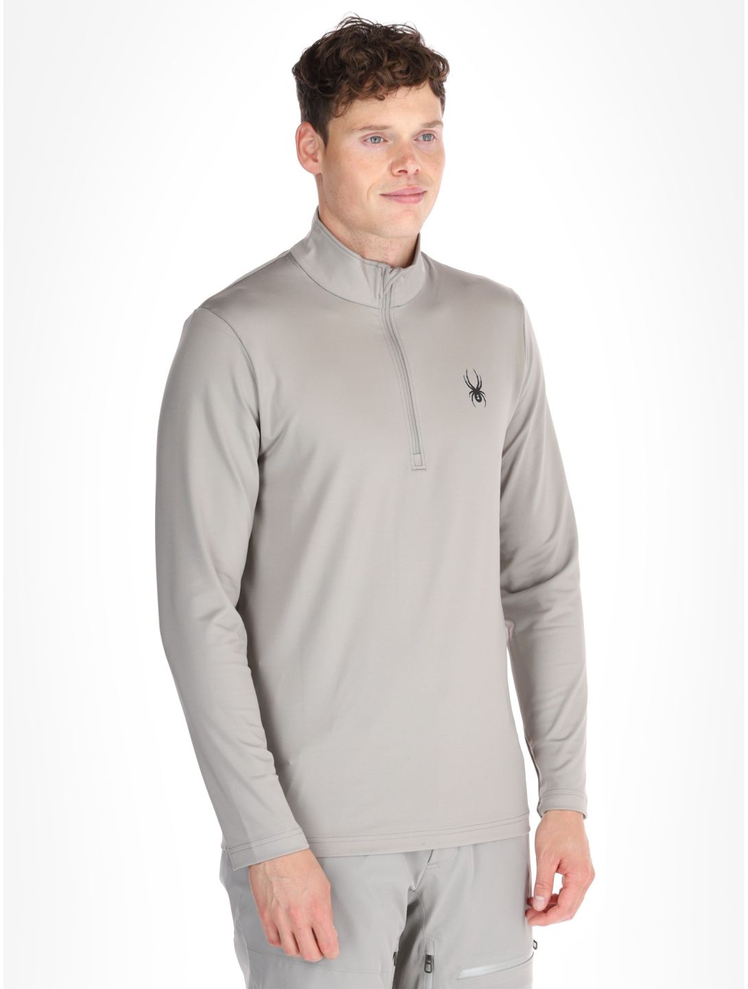 Spyder, Prospect 1/2 Zip pull de ski hommes Concrete gris 