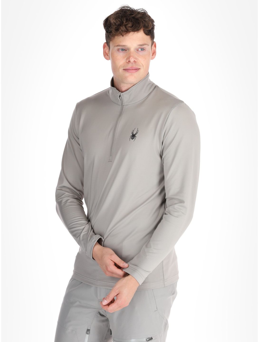 Spyder, Prospect 1/2 Zip pull de ski hommes Concrete gris 