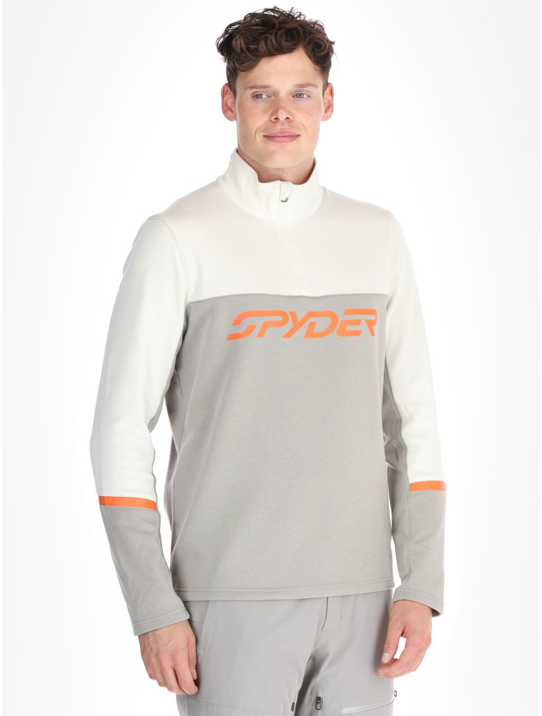 Spyder, Speed Fleece 1/2 Zip pull de ski hommes Concrete gris 