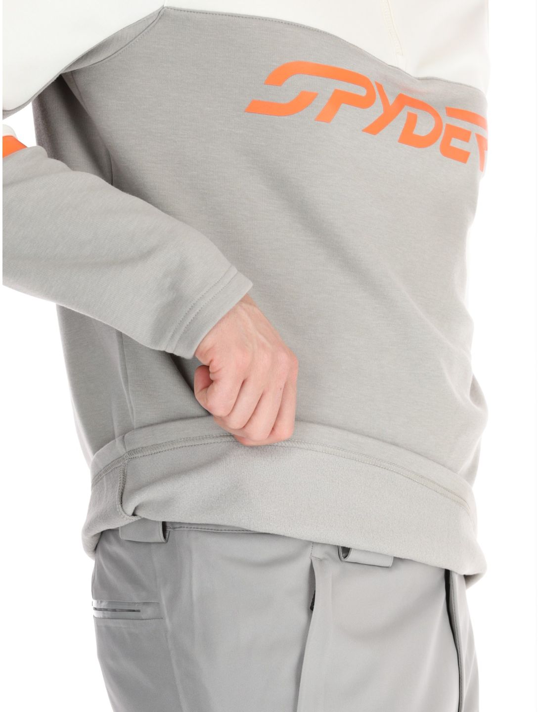 Spyder, Speed Fleece 1/2 Zip pull de ski hommes Concrete gris 