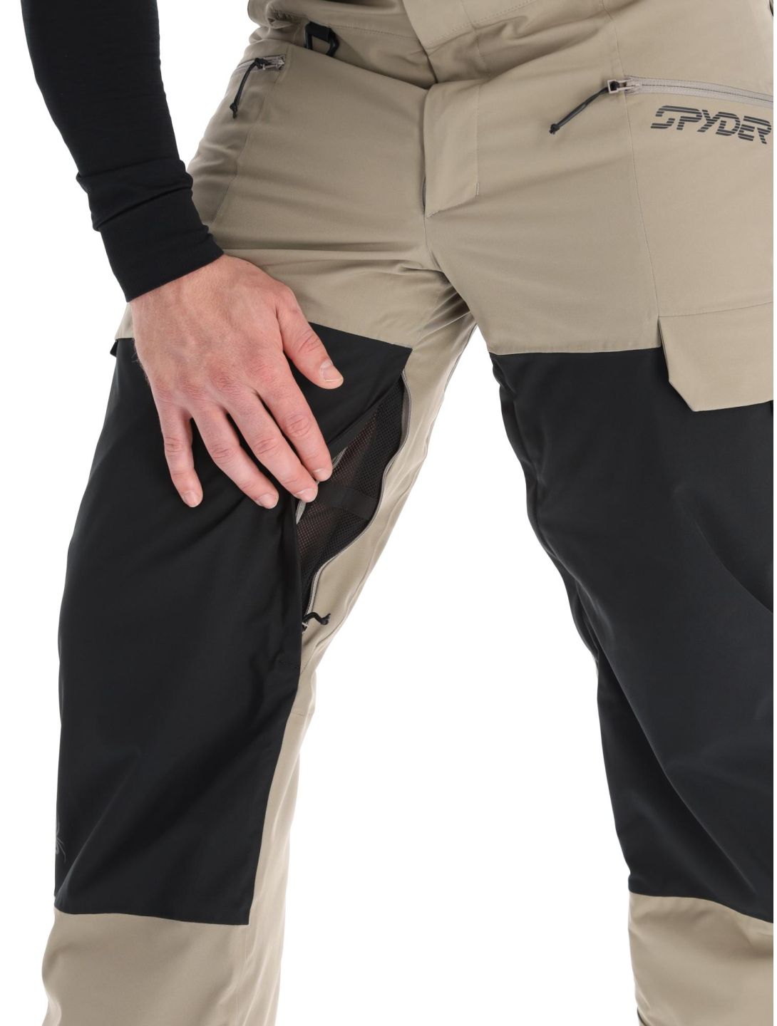 Spyder, Terrain Bib pantalon de ski hommes Desert Taupe brun 