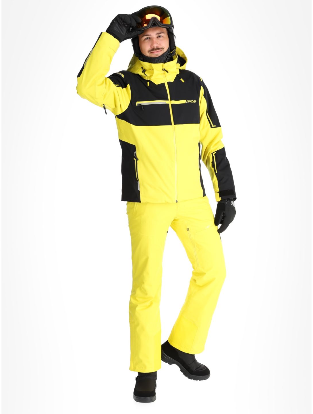 Spyder, Titan veste de ski hommes Acid Yellow jaune, noir 