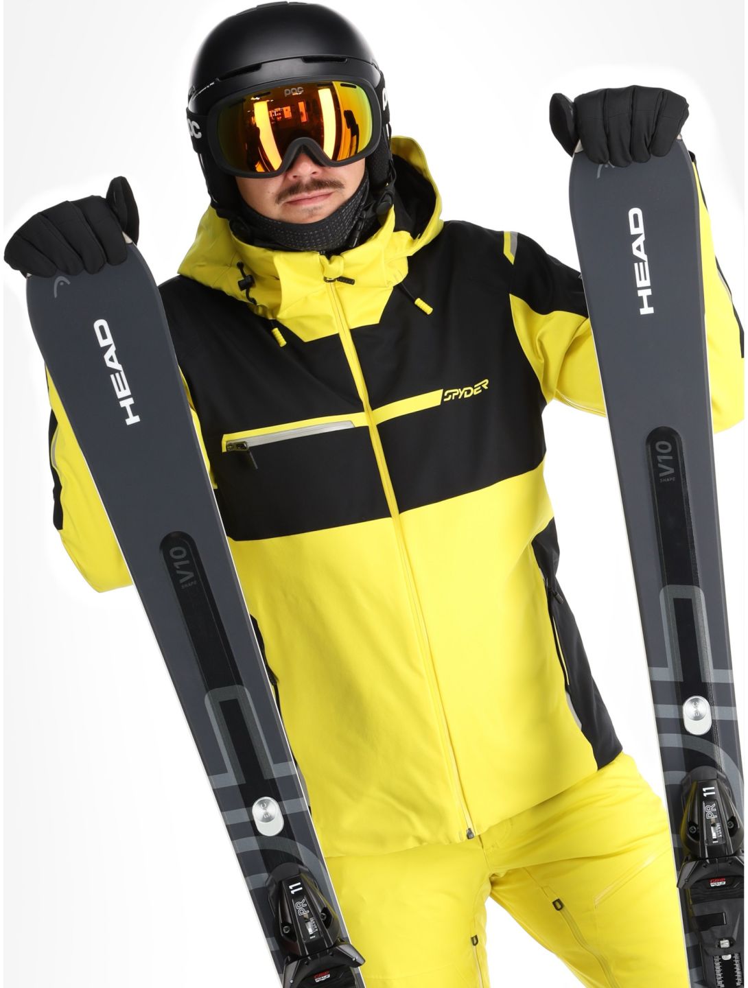 Spyder, Titan veste de ski hommes Acid Yellow jaune, noir 