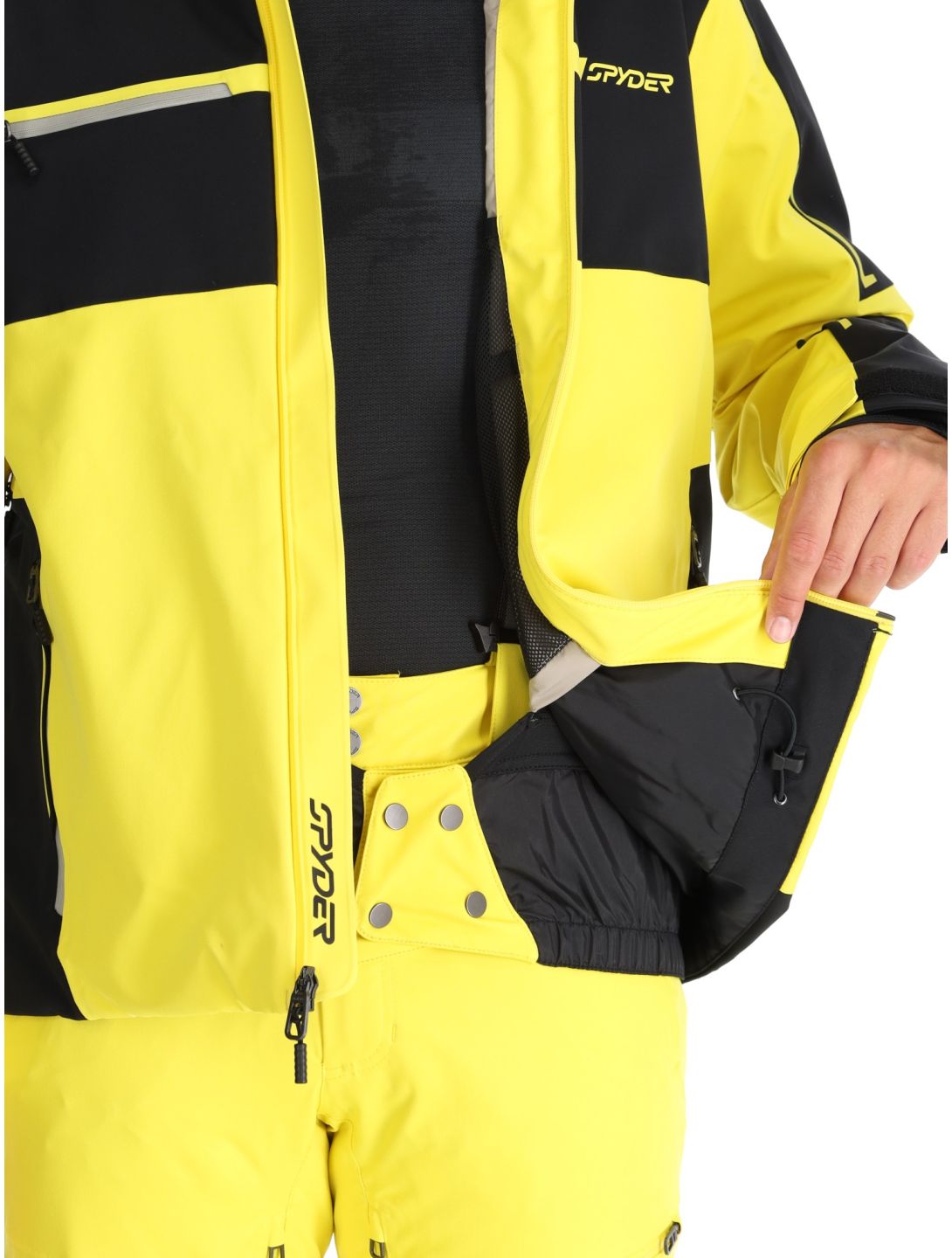 Spyder, Titan veste de ski hommes Acid Yellow jaune, noir 