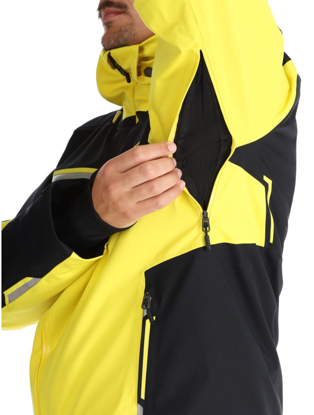 Spyder, Titan veste de ski hommes Acid Yellow jaune, noir 