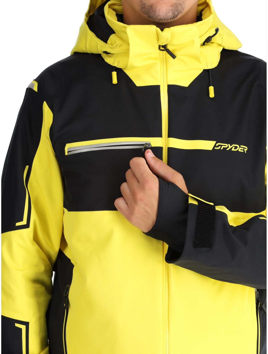 Spyder, Titan veste de ski hommes Acid Yellow jaune, noir 