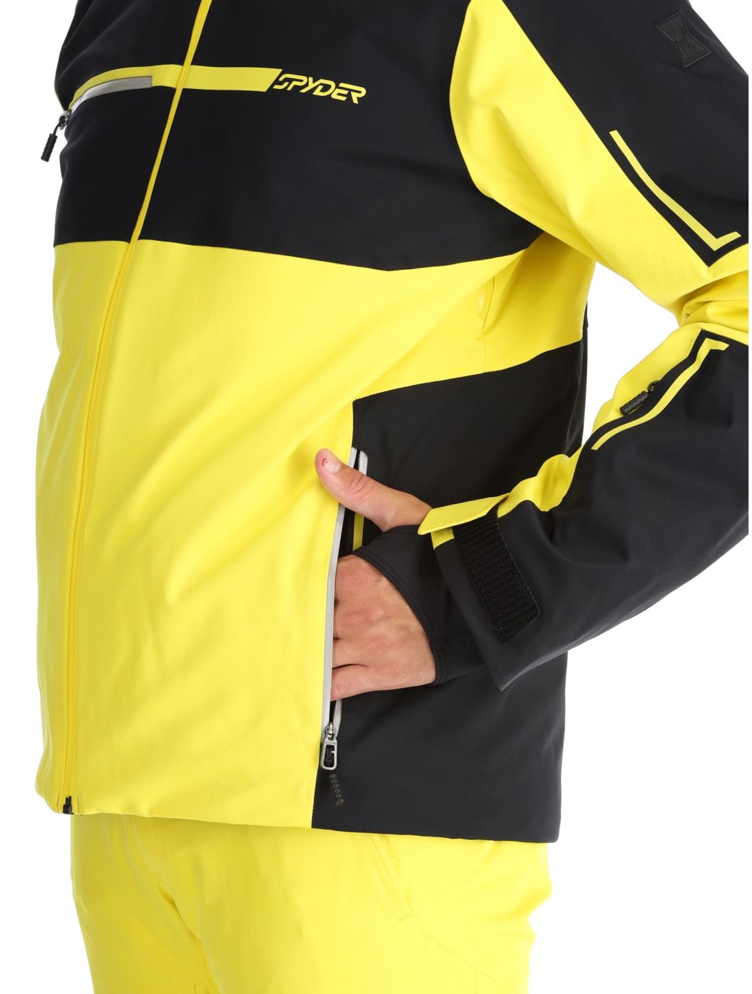 Spyder, Titan veste de ski hommes Acid Yellow jaune, noir 