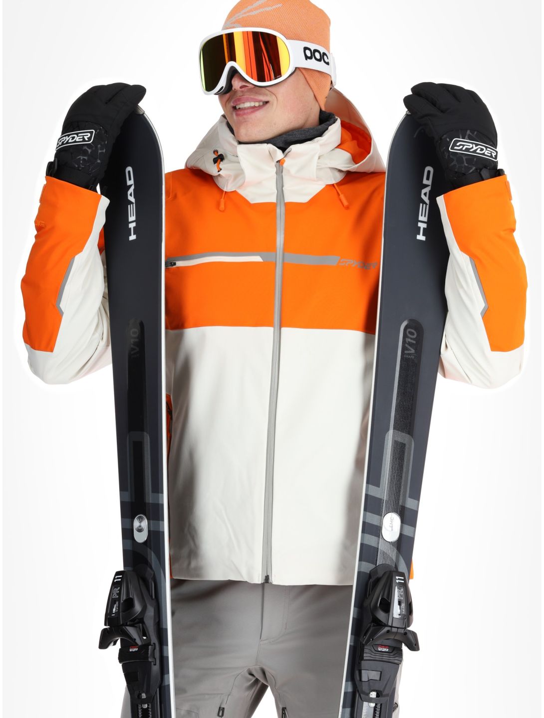 Spyder, Titan veste de ski hommes Orange Shock beige, orange 