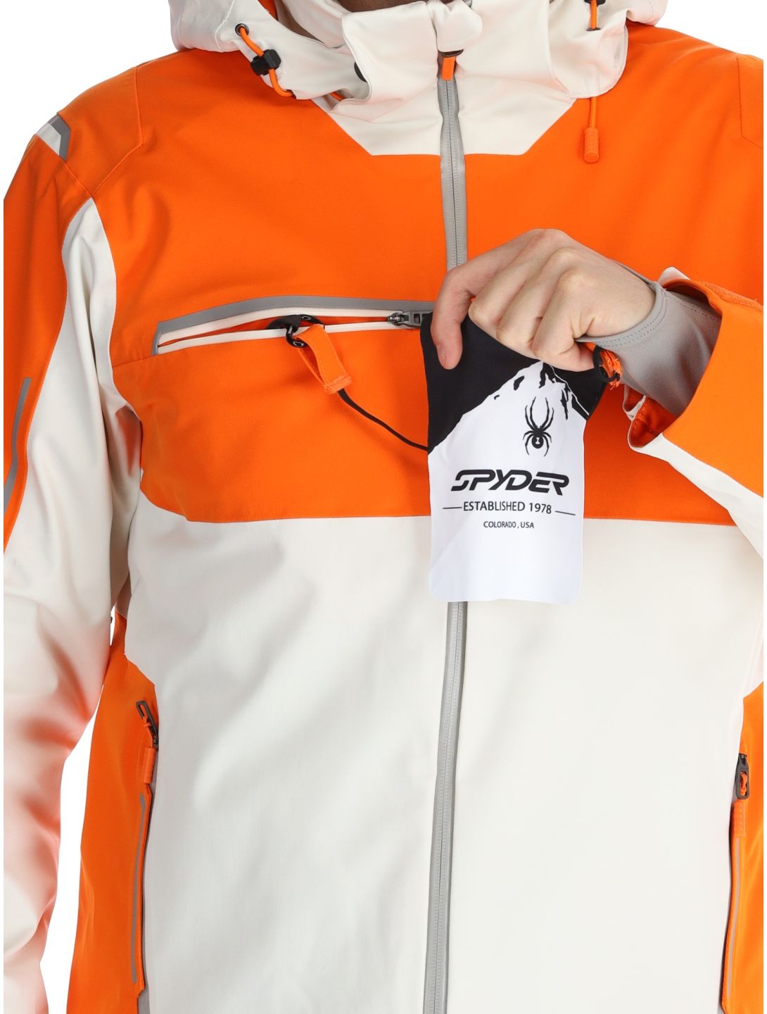 Spyder, Titan veste de ski hommes Orange Shock beige, orange 