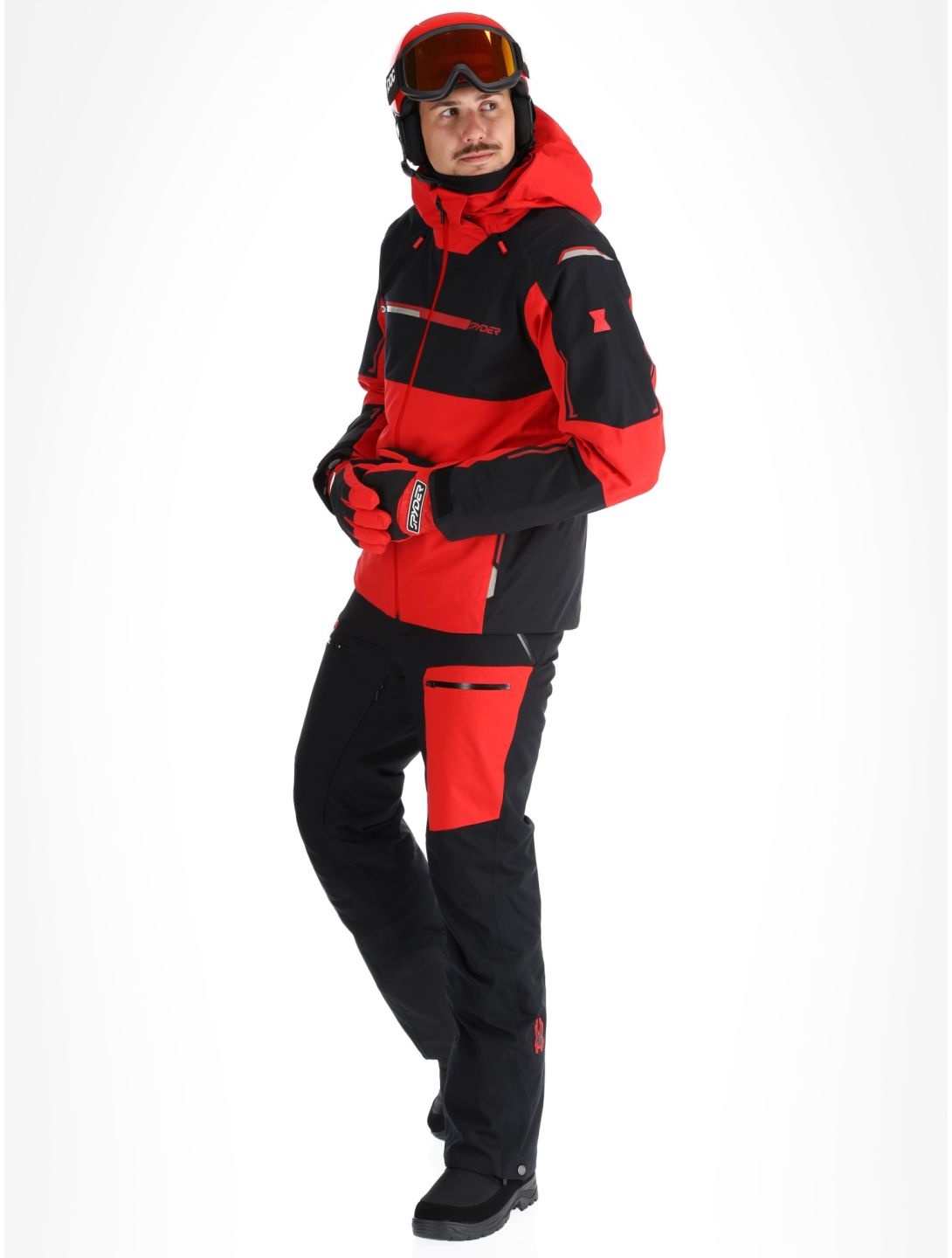 Spyder, Titan veste de ski hommes Spyder Red noir, rouge 