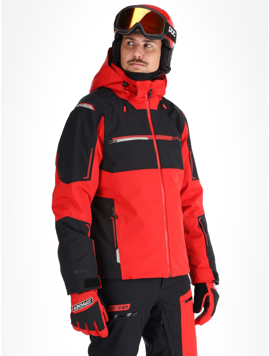 Spyder, Titan veste de ski hommes Spyder Red noir, rouge 