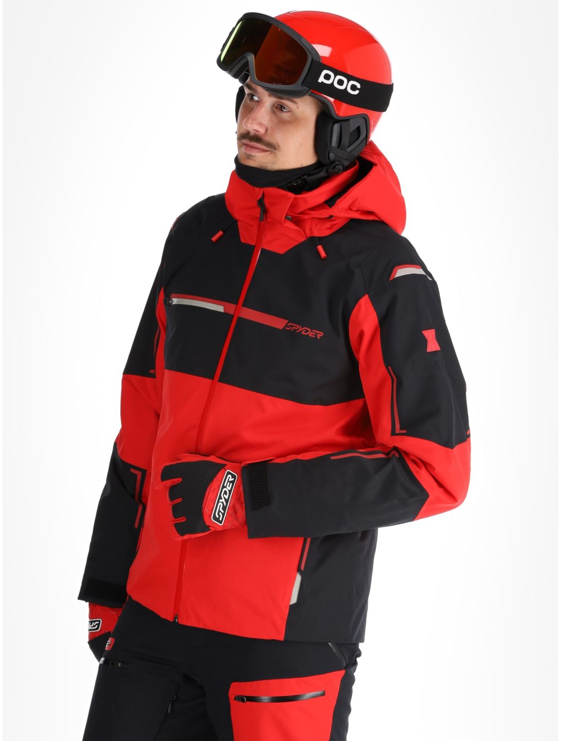 Spyder, Titan veste de ski hommes Spyder Red noir, rouge 