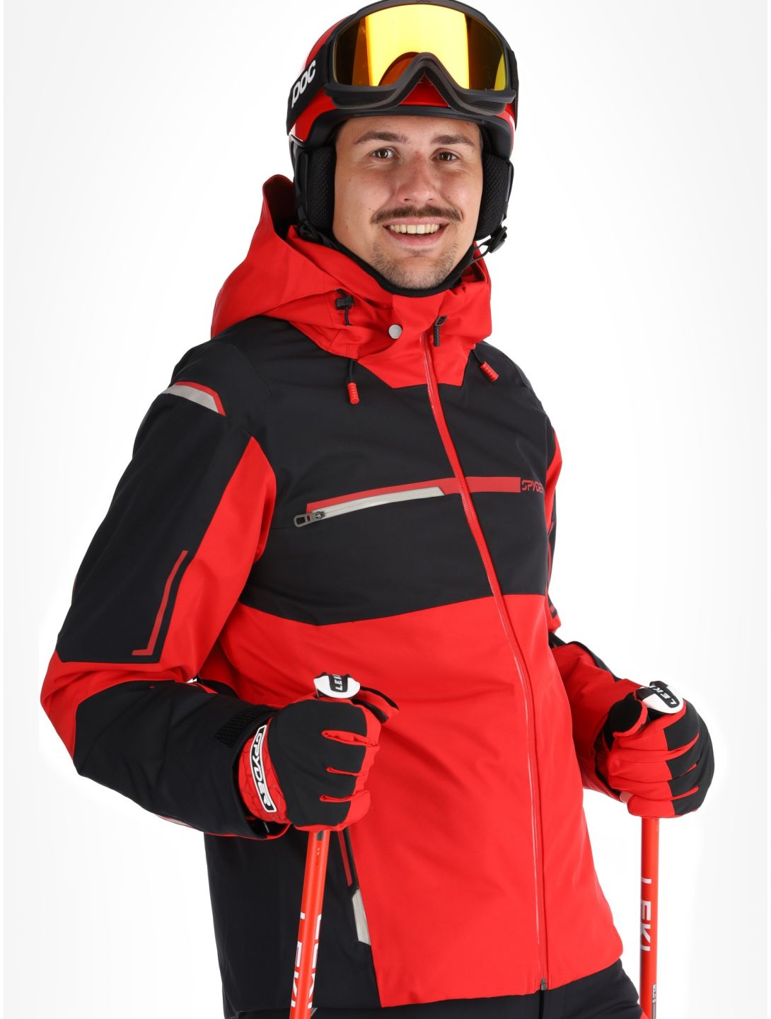 Spyder, Titan veste de ski hommes Spyder Red noir, rouge 